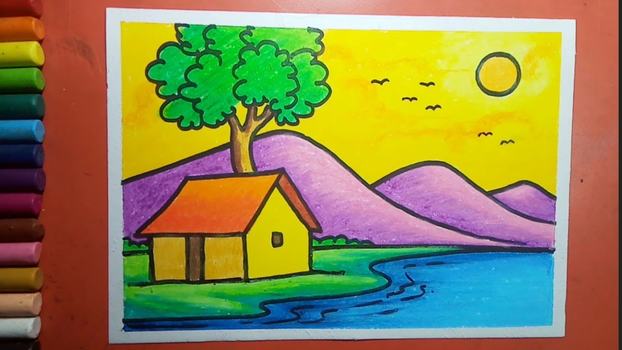 Easy And Simple Landscape Drawing Youtube Easy And Simple Landscape Drawing Youtube