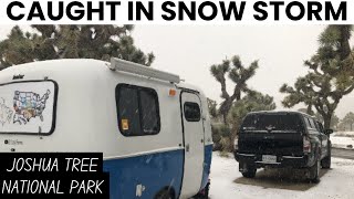 We got caught in a SURPRISE SNOW STORM in Joshua Tree National Park // Full Time Nomads