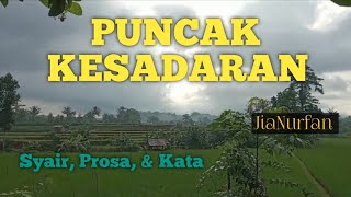 Sastra Tentang Syair, Prosa, \u0026 Kata : PUNCAK KESADARAN [ Jia Nurfan ]