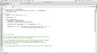 6.10 (Part 2) Golf Scores - Python