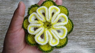 mira! está flor te encantará| flor tejido a crochet video completo