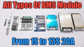 All types of BMS Module, 1S to 13S 20A Battery Management System