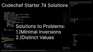 CodeChef Starter 74 Solutions || Minimal Inversions || Distinct Values