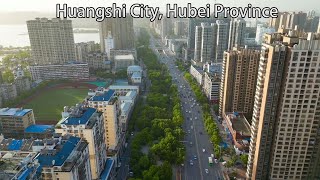 Aerial ChinaHuangshi City, Hubei Province湖北省黃石市