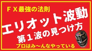 ＦＸ最強の法則！エリオット波動！！第１波の見つけ方。本物プロトレーダーの本物手法。