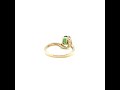 Natural Tsavorite Garnet & Diamond Ring 14K Solid Gold Gemstone Ring Engagement Ring Women's Ring