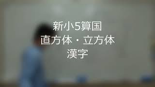 ナンバーワンゼミナール　新小5算国　24,3,5 ダイジェスト版(直方体、立方体・漢字)