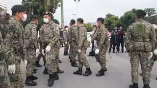 Malaysia polis dan tentera bergabung #tabik #covid19