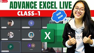 🟢Advance Excel LIVE Course | Zero to Hero | DAY - 1