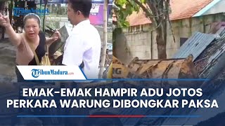 DUEL PANAS EMAK-EMAK PKL DI PEMBONGKARAN Warung-Warung Selatan Stadion Gelora Bangkalan