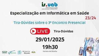 Tira-Dúvidas sobre o 3º Encontro presencial