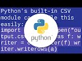 Writing a Python list of lists to a csv file