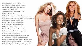 Mariah Carey, Celine Dion, Whitney Houston Greatest Hits playlist - Best Songs of World Divas