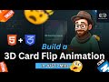 3D Card Flip Animation using HTML CSS Tutorial | Canvas to Code #htmlcss #cssanimation #htmltutorial