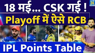 IPL Points Table 2024 : 18 May को RCB Vs CSK में कौन मारेगी बाजी ? Playoff Scenario | Virat | Dhoni