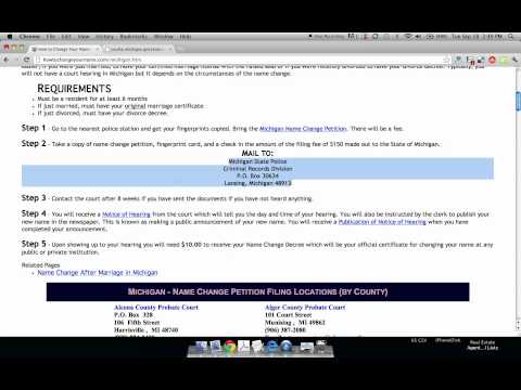 How to Change Your Name in Michigan How to Change Your Name in Michigan