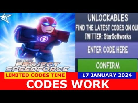 *CODES* [UPDATE] The Flash: Project Speedforce ROBLOX LIMITED CODES TIME JANUARY 17, 2024