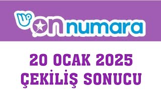 On Numara Çekiliş Sonuçları 20 Ocak 2025