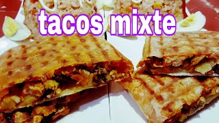 طاكوس ميكست/منزلي لذيذ جدا سهل وسريع التحضير/ tacos mixte 😋👌