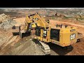 caterpillar 6015b excavator loading trucks non stop for 3 hours mega machines movie