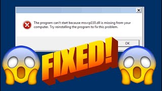 How To Fix MSVCP110.dll Error in Windows 10 In 2021 | MSVCP110.dll Not Found | MSVCP110.dll Missing