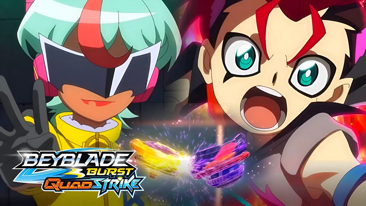 Quadra VS Bel! | BEYBLADE BURST QuadStrike Episode 1 - YouTube