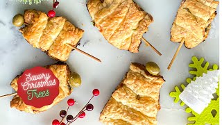 Savory Christmas trees- A delicious spinach and cheese puff perfect for holidays or any other day!