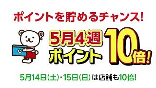 5月第4週は宅配トドックもポイント10倍！貯めるなら今！