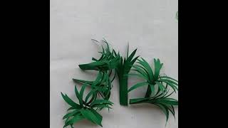 Easy paper grass making #shorts #ytshorts #paper crafts
