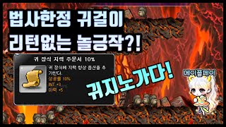 유니온키울때 메소벌기 팁! 리턴없는 놀긍작 귀장식지력주문서를 먹어보자! [메이플스토리]