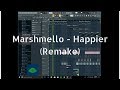 Marshmello ft. Bastille - Happier (FL Studio 99% Remake) + Free FLP