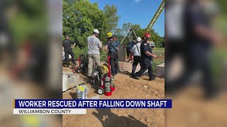 Construction worker falls down shaft in Williamson Co.