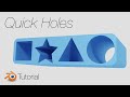 [2.83] Blender Tutorial: Quick Holes for Beginners, 2 Best Methods