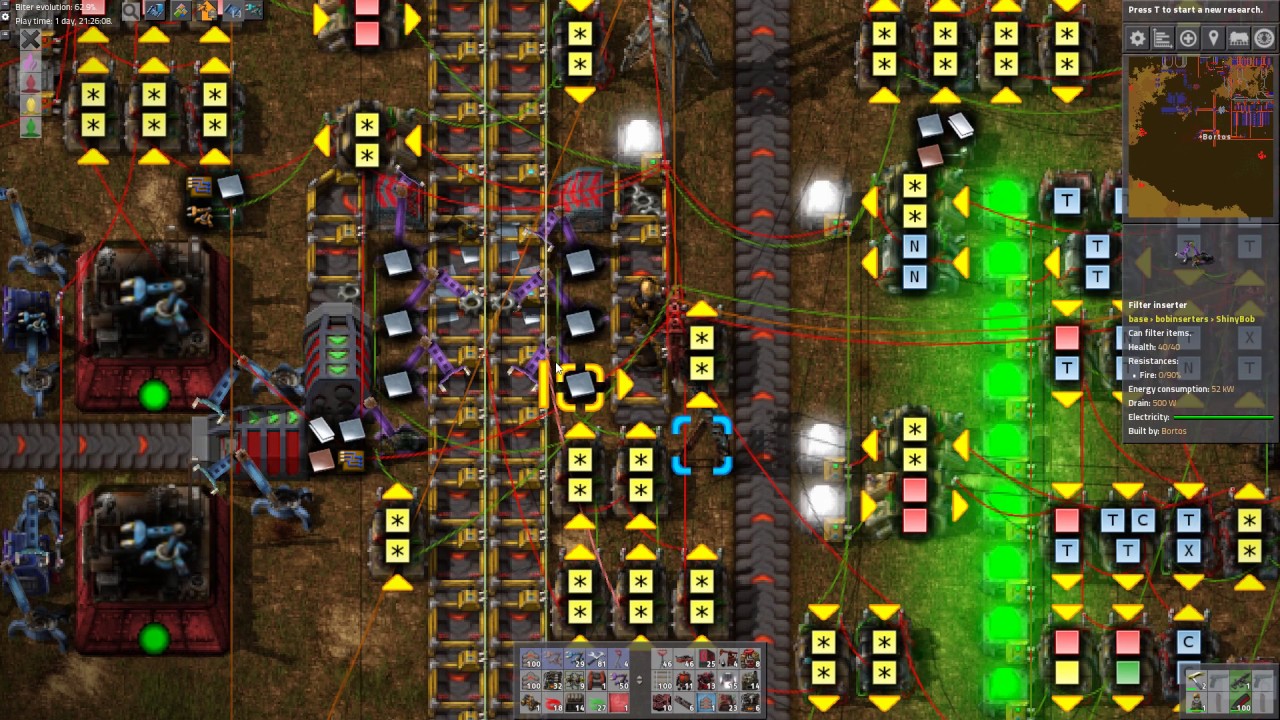 Factorio Smart Factory V1 No Logistics Robots Youtube