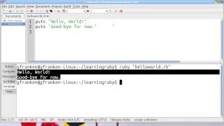 Ruby Programming Tutorial - Lesson 04 Part1 - Strings and Output