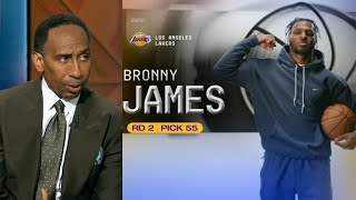 LAKERS DRAFT BRONNY JAMES WITH PICK 55 IN NBA DRAFT