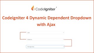 Dynamic Dependent Dropdown in Codeigniter 4 with Ajax