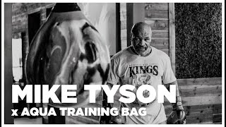 Mike Tyson on the Aqua Training Bag