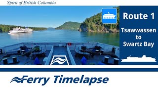 BC Ferries - Tsawwassen to Swartz Bay (Route 1) - Timelapse