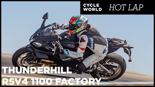 2019 Aprilia RSV4 1100 Factory Hot Lap At Thunderhill Raceway Park