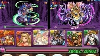 パズドラ【新・神羅万象チョココラボ・地獄級】朱雀・レイラン×クシナダヒメPT　ノーコン！攻略