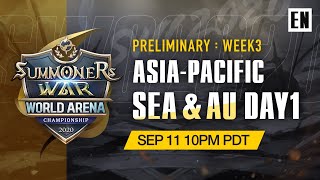 [EN] SWC2020 APAC/SEA\u0026AU Preliminary DAY1 | Summoners War | 서머너즈 워