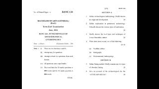 BANC - 134   June 2024 Question Paper