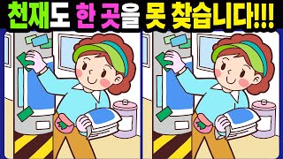 【다른그림찾기/치매예방】천재도 한 곳을 못 찾습니다!【틀린그림찾기/두뇌운동/숨은그림찾기/Find the Difference/치매예방퀴즈】871