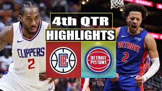 Los Angeles Clippers vs Detroit Pistons 4th Qtr Feb 10, 2024 Highlights | NBA Season