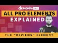Reviews Widget Tutorial | Elementor Pro Tutorial