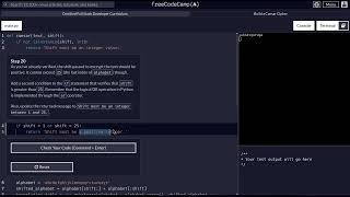 FreeCodeCamp - Python Project - Step 20 of 25 - Caesar Cipher