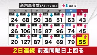 新型コロナ　新たに５５人感染確認　死者の発表なし＜岩手県＞ (23/04/16 18:20)