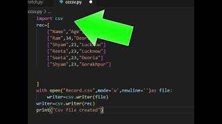How to create csv file in visual studio code in python@COMPUTEREXCELSOLUTION #vscode