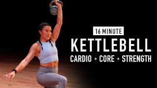 16 MINUTE // KETTLEBELL WORKOUT // CARDIO + CORE + STRENGTH // Tabata Songs